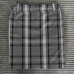 Classic Black and White Plaid Bandolera Skirt